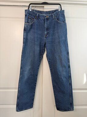 Wrangler 96501MR Regular Fit Jeans 36x34 Dark Wash Denim